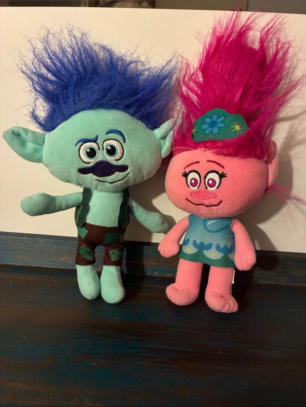 Trolls Poppy and Branch Plush DreamWorks Dolls Toys Pair Broppy